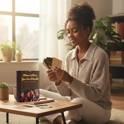 Affirmation Cards for Black Women – 60 Positive Daily Empowerment Cards with Display Stand, Self-Care & Confidence Deck, Inspirational Self Care Cards with Positive Quotes, Gifts for Black Women, Motivational Gift Set