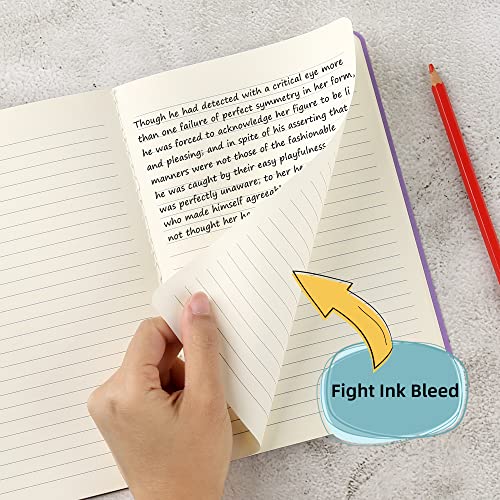 24 Pack College Ruled Notebook & Journal Bulk, Multi Cover, Line Thick Paper, A5 Size, 5.5x8.3 inch, 60 Page, Small Subject Composition Note Pad Set for Women Men Kids Traveler Student Office - color: Multi, style: Multi-24-Line