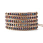 YGLINE Natural Stone Wrap Bracelet for Women Boho Bracelets Healing Crystal Beaded Bracelet Adjustable 3/5 Wraps Bracelet Handmade Birthday Gifts for Women - color: Malachite(5 wraps)