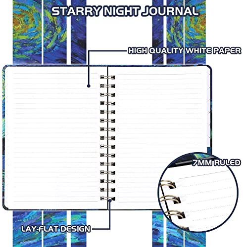 Ruled Journal/Notebook - Lined Journal with Premium Thick Paper, College Notebook/Journal, 8.5" X 6" with Exquisite Inner Pocket, Strong Twin-Wire Binding, Waterproof Hardcover for Home, School - color: navyblue