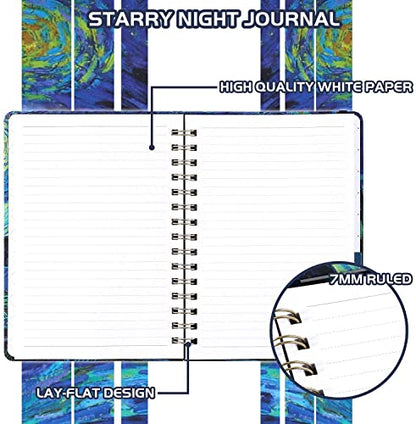 Ruled Journal/Notebook - Lined Journal with Premium Thick Paper, College Notebook/Journal, 8.5" X 6" with Exquisite Inner Pocket, Strong Twin-Wire Binding, Waterproof Hardcover for Home, School - color: navyblue