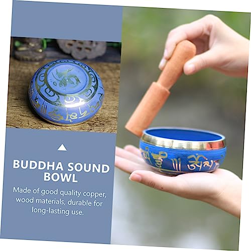 HEMOTON Handcrafted Tibetan Singing Bowl Set for Meditation and Yoga with Cushion and Mallet Calming Sound for Mindfulness and Chakra Healing