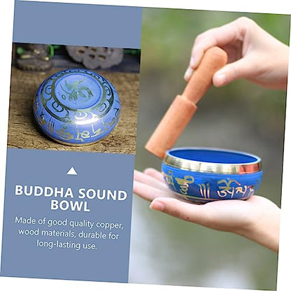 HEMOTON Handcrafted Tibetan Singing Bowl Set for Meditation and Yoga with Cushion and Mallet Calming Sound for Mindfulness and Chakra Healing