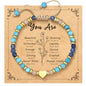 yupoxiu Inspirational Gifts for Women Birthday - Healing Natural Stone Bracelets, Thinking of You Get Well Soon Gifts for Women Friend Sister - style: I-Blue Aventurine & you're