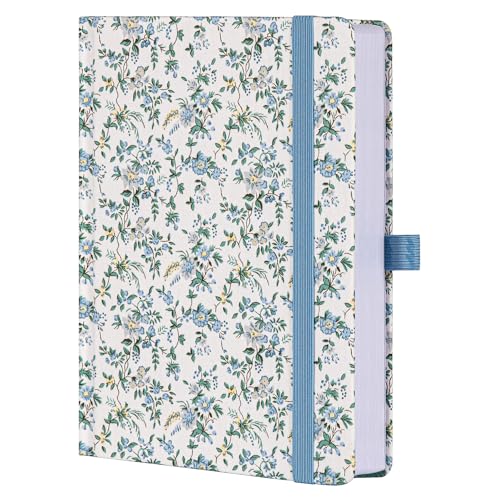 TIEFOSSI Dotted Journal Notebook for Women, A5 Dotted Grid Notebook for Writing, 190 Numbered Pages, 160 GSM Thick Paper, Travel Daily Journal, for Work Home School, Note Taking, Business, 8.4 X 5.8 In - color: Blue, size: Dotted