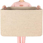 MINTWOOD Design 112L Extra Large Blanket Basket Holder Living Room, 25"x17"x16" Rectangle Rope Woven Storage Basket with Handles for Laundry, Towels, Shoes, Dog Toy Organizer Bin Box, Oatmeal Brown - color: Oatmeal Brown