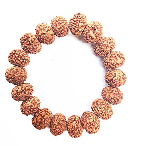 Rudraksha Bracelet for Men & Women's 2 Face, 3 Mukhi, 4 Mukhi, 5 Face, 6 Mukhi, 7 Mukhi, 8 Mukhi, 9 Mukhi, 10 Mukhi, 11 Mukhi Himalayan Rudraksha Beads Wrist Band for Yoga, Meditation, Healing - style: 7 Mukhi - Seven Faced