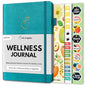 Life & Apples Wellness Journal Planner – Food Log, Fitness Tracker, Habit Tracker, Weight Loss Journal for Diet Tracking and Health Goals, Undated, Size A5 Aquamarine - color: Aquamarine