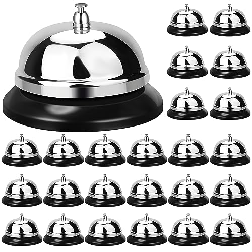 Yexiya 48 Packs Call Bell 3.35 Inch Diameter with Metal Anti-rust Construction Service Bell for Hotels, Schools, Restaurants, Reception Areas, Hospitals, Warehouses