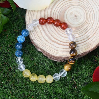 Strong Healing Crystal Bracelet 8MM Genuine Stone Bracelet Lucky Beaded Bracelet Chakra Bracelet 6.5 inch Positive Energy Inspirational Gifts for Women Mom - style: Motivation