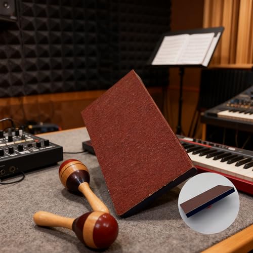 ETFBUY 2pcs Rhythm Band Wooden Sand Blocks Hand Percussion Musical Instruments for Music Learning