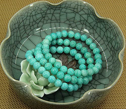 Angelstones Handmade Natural Healing Gemstone 8mm Round Beads Stretch Crystal Bracelet 7 Inch Unisex - color: Brazilian Amazonite