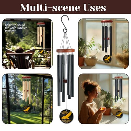 Personalized Eagle Memorial Wind Chime – “and Now You Soar with The Eagles” Custom Engraved Name & Years – Gift for Loss of Loved One – Memorial Windchime Tribute for Strength & Eternal Freedom - size: EagleWC 1