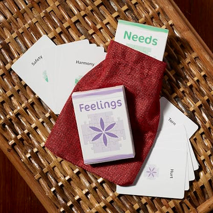 Powerful Communication Tool (Feelings and Needs Flash Cards) for Empathy and Emotional Intelligence - style: Communication Tool