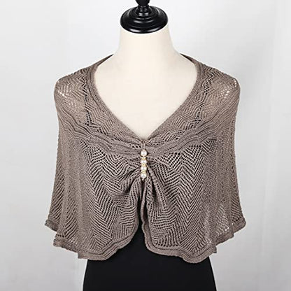 Knitted Sun-Proof Ice Silk Shawl, Knitted Sun-Proof Shawl, Summer Hollow-Out Knit Shawl Wraps, Silk Shawl