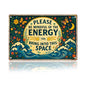 Spiritual Retro Wall Art for Meditation Room, Yoga Studio, Boho Home Garden Decor - "Please Be Mindful of the Energy You Bring" Positive Quote Metal Sign Funny Gifts 12x8 Inches (704)