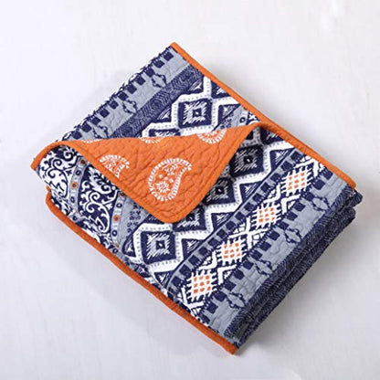 Greenland Home Fashions Medina Throw Blanket, Saffron, 50 x 60