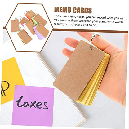 Veemoon 7sets Cute Notepads Blank Flashcards Memo Cards English Vocabulary Cards Japanese Stationery for Study