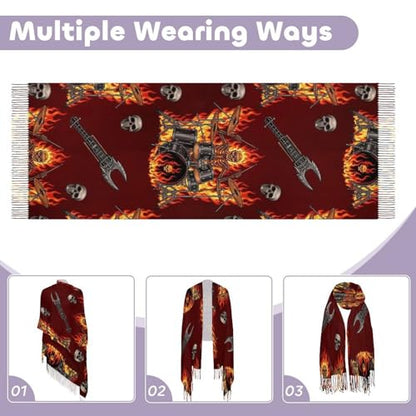 Ladies Warm Autumn Scarf Pashmina Wraps Shawl Winter Cozy - color: Picture (361)