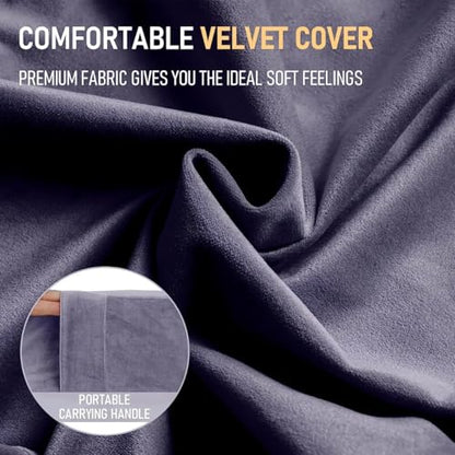 Dual-Layer Meditation Cushion with Buckwheat & Foam | Zafu Floor Pillow for Adults | Yoga Cushion for Sitting, Mindfulness, Sound Healing, Reiki & Floor Seating (Light Purple)