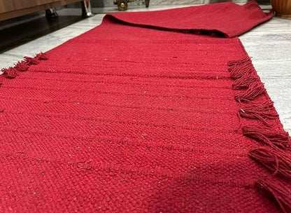 Generic Handcraft Antique Modern Red Yoga Mat Cotton Meditation Mat For Unisex Yoga Fitness Prayer.