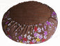 Meditation Cushion Zafu Pillow Japanese Kimono Silk Taupe - color: Taupe