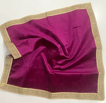 SMMS Spiritual Velvet Table Cloth Altar Tarot Spread (Wine, Small- 46cm*46cm/ 18inch*18inch) - color: Wine, size: Small- 46cm*46cm/ 18inch*18inch