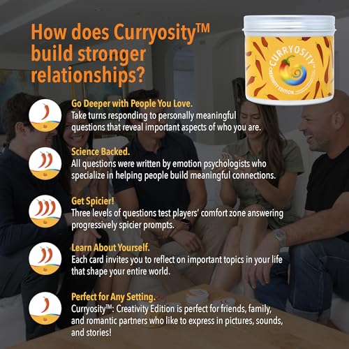 Creativity Edition – 120 Creative Thinking & Self-Discovery Cards | Brainstorming & Conversation Game for Teams, Writers & Artists | Idea Generation Tool with 3 Spice Levels - style: Creativity