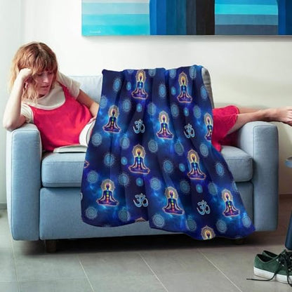 Adults Men Women Soft Blanket, Yoga Mandala Meditation Hippie Chakra Warm Throw Wrap Cover Large Throw Wearable Blankets, Sleeping Blanket - color: Pattern 13, size: 60x80inch-adults
