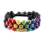 8mm Natural Lava Rock Stone Bracelets for Men, Healing Crystal Essential Oil Diffuser Beads Bracelet Chakra Yoga Energy Anxiety Gemstone Bracelet - color: Lava Rock + Agate