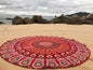 raajsee Tapestry Wall Mandala (RED, ROUND 70 INCHES) - color: RED