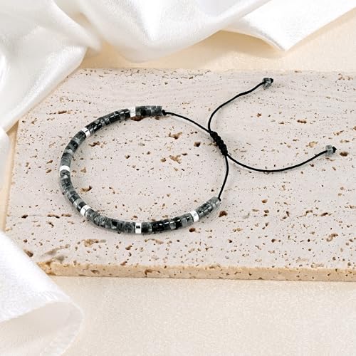 VIBILIA Get Well Gifts for Women, Inspirational Gifts Natural Stone Healing Bracelet, Thinking of You Encouragement Strength Bracelets for Women on Birthday Valentine's Day Easter Mother's Day - color: H. Hawk's Eye