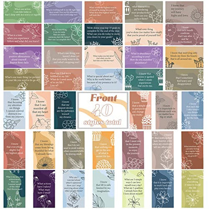 Panelee 240 Pieces Positive Affirmation Motivational Cards Affirmation Card Mindful Self Care Message Inspirational Encouragement Meditation Card Daily Gift for Employee Woman(Flower) - color: Flower