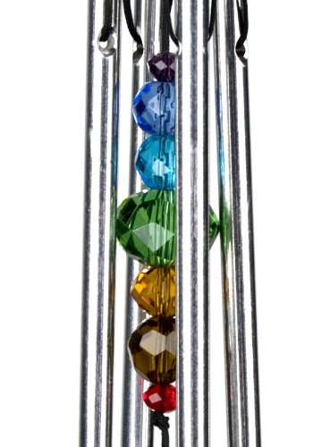Woodstock Wind Chimes for Outside, Garden, Patio, Porch and Outdoor Decor (10'') Gem Drop Chime Prism Small Wind Chimes Christmas/Hanukkah Gifts (GEMPR)