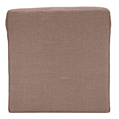 Household Square Floor Cushion for Yoga and Meditation, Removable Washable Meditation Mat Cushion - color: square linen brown