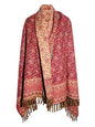 MAROON BEIGE BLUE FLORAL BLANKET SCARF LUXURY PREMIUM QUALITY HANDMADE FASHION SCAR MADE OF YAK WOOL Shawl Blanket stole unisex Travel Wrap Meditation Soft gift for her