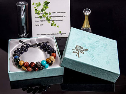 108 Mala Beads Necklace 7 Chakra Tree of Life Pendant Prayer Buddha Bracelets Healing Stone Yoga Men Women Jewelry - color: Eight Planets Star Beads-1