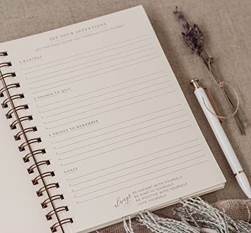 Happiness Guided Journal for Women; Manifest Personal Growth in 5 Minutes A Day; Chai Latte Surround Yourself with Happiness Journal with Daily Prompts; Mental Health Wellness Diary