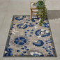 Nourison Home Aloha Natural Blue 2'8" x 4' Area Rug - Easy Clean, Non Shedding, Bed Room, Living Room, Dining Room, Kitchen (3' x 4') - color: Natural Blue, size: 2'8" x 4' (Rectangular)