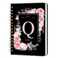 Lined Spiral Journal Notebook, A5 College Ruled Spiral Notebook for Women, Hardcover with Elegant Design for Work and Note-Taking, 5.5 * 8.25 inch, 160 Pages, Letter Q - color: Q