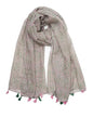 YOUR SMILE Large Boho Scarf for Women Lightweight Floral Printed Scarves Fall Winter Fashion Fringed Shawl wraps - color: 27