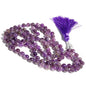 Mala Beads 108 Handmade Necklace,Natural Indian Agate Turquoise Amethyst with Alloy Guru Bead and Tassel,43.2 Inches for Prayer,Meditation,Yoga - color: Amethyst
