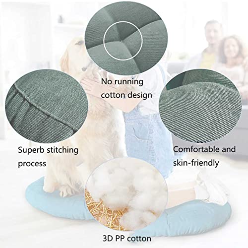 Futon Seat Cushion, Overstuffed Round Tatami Indoor Outdoor Seat Pads Chair Pad, Solid Color Footstool Cushion, not Include Chairs(18inch) (Dark Gray) - color: Dark Gray