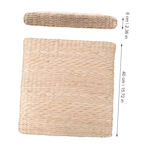 Zerodeko 1pc Hand-Woven Straw Meditation Mat for Home Use Cushion for Yoga Tatami and Zen Practices and Attractive Design for Meditation Spaces