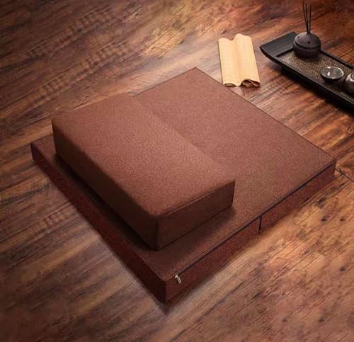 Meditation Mats,Meditation Meditation Mats, Futons, Household Folding, Thickened Fabrics, Coconut Palm, Kneeling Mats(Size:24x24inch,Color:Coffee1) - color: Coffee1, size: 24x24inch