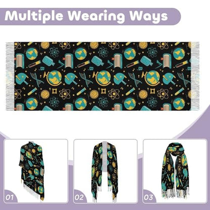 Ladies Warm Autumn Scarf Pashmina Wraps Shawl Winter Cozy - color: Picture (362)
