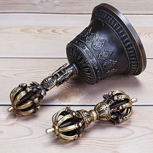 Hand Bell, Buddhist Meditation Bell And Dorje Set