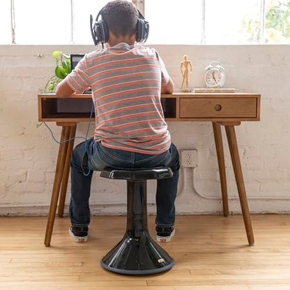ECR4Kids ACE Active Core Engagement Wobble Stool, 18-Inch Seat Height, Flexible Seating, Black - color: Black