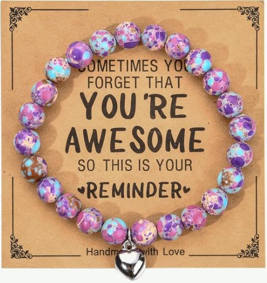 Beaded Bracelets, Natural Stone Bead Bracelet - color: LCS Multicolour 21545