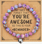 Beaded Bracelets, Natural Stone Bead Bracelet - color: LCS Multicolour 21545